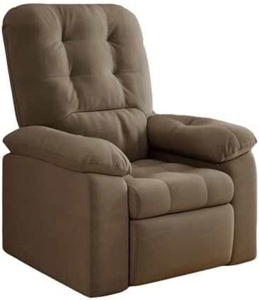 Poltrona Do Papai Reclinável Suede Veludo Estoril Capuccino