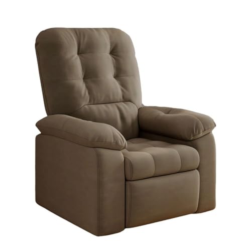 Poltrona Do Papai Reclinável Suede Veludo Estoril Capuccino