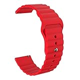 ACM Watch Strap Wave Design Silicone Belt 22mm compatible with Boat Ultima Ember Smartwatch Sports Band Red