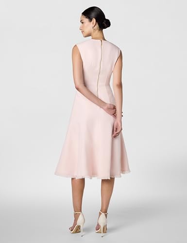 Image of Eliza J Women's Cap Sleeve High Neck Fit & Flare Midi Dress