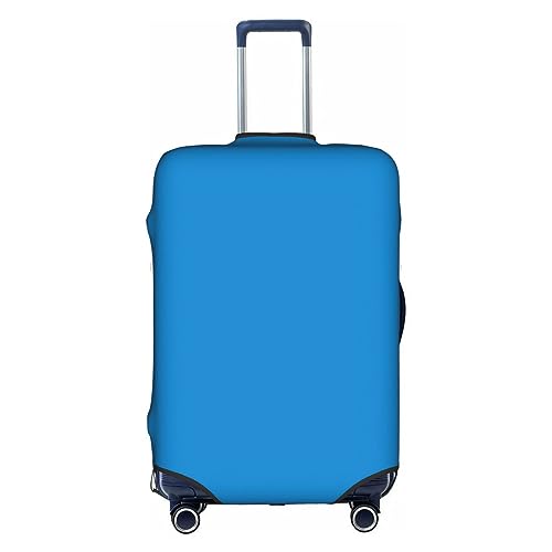 Solid Color Blue Suitcase Cover Luggage Protective Case High Elasticity Material For Travelers