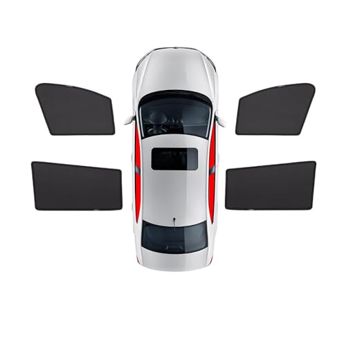 �� �T���V�F�[�h�̂��߂� Tesla Model Y 2020?2025, �}�O�l�b�g���T�C�h�T���V�F�[�h�A�ʋC�����b�V�� �v���C�o�V�[�ی� UV�J�b�g �Ռ��f�M ���Ă��h�~�Ԏ��p�݌v,A/4pcs [���s�A���i]