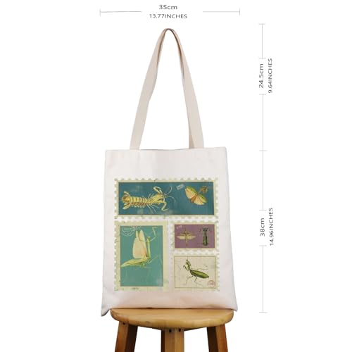 Bolso tipo tote con estampado de mantis religiosa, regalo para amantes de la entomología y el medio ambiente miniatura 4