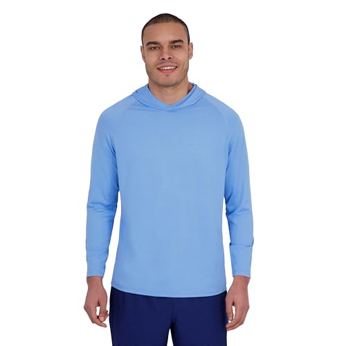 Spyder Men's Hooded Long Sleeve Rashguard – UPF+ Quick-Dry, Swim Shirt, Surfing, Hiking, Gym - Main Image
