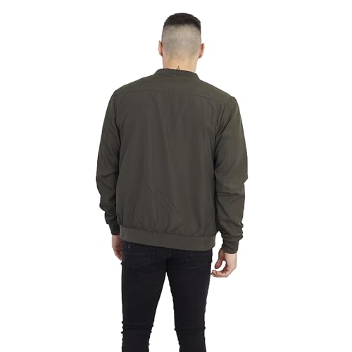 BRAVE SOUL Mens Bomber Jacket Smart Casual Full Zip Up Long Sleeve 100% Polyester Outdoor Jacket for Men, Size- S to 2XL - Image 4