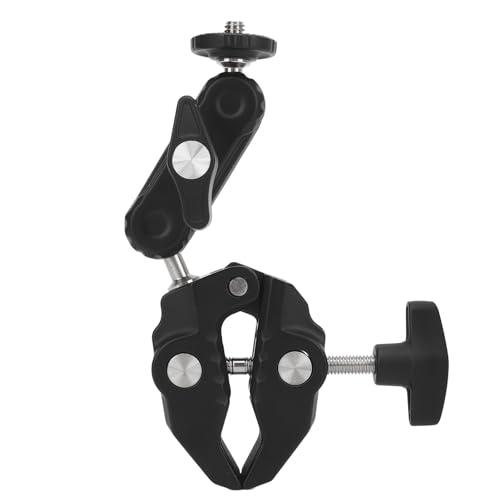 Soporte de abrazadera para cámara fotográfica con doble cabeza de bola ajustable