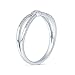 Angara Natural Diamond Ring for Women | Round Diamond Halo Ring in Sterling Silver | | KI3 | 1.6mm | Ring Size- 6.5
