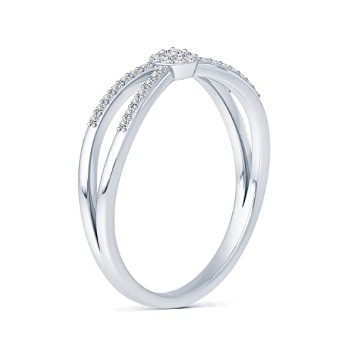 Angara Natural Diamond Ring for Women | Round Diamond Halo Ring in 14K Solid Gold/Sterling Silver/Platinum3