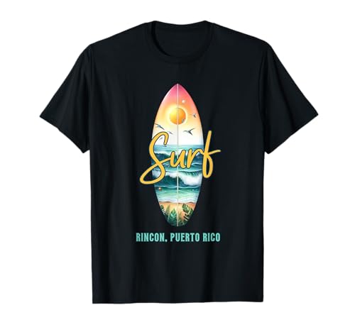 Surf Rincon Puerto Rico Surfing Vacaciones Diseño Camiseta