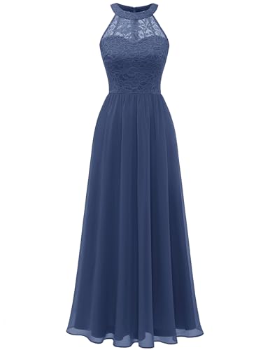 Wedtrend Cocktailkleid Damen Kleid Festlich A Linie Kleider Damen Abendkleid Elegant für Hochzeit WT0201 GrayishPurple M