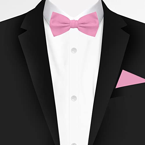 Image of Jacob Alexander Men's Pretied Banded Adjustable Solid Color Bowtie