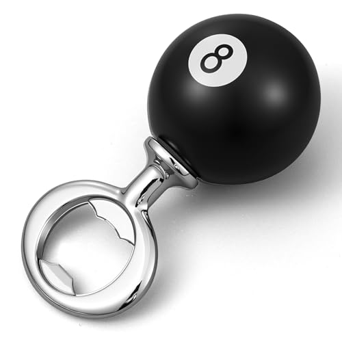Potchen Billiard Bottle Opener Billiards Pool Table Accessories 8 Ball Bottle Opener Beer Birthday Christmas Gifts for Men Women Billiards Enthusiast Beer Lovers