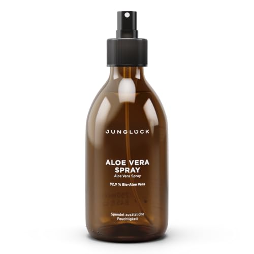 JUNGLÜCK Aloe Vera Spray 250ml - Vegan | BIO Aloe Vera - Natürliche After Sun Pflege | Kühlende...