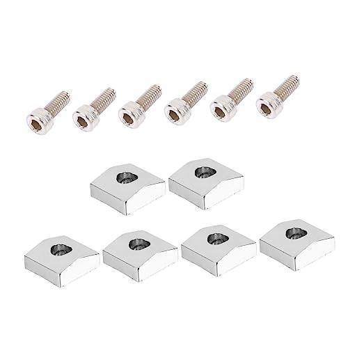 MAJORMENCH 2セット 電気ギター用メタルロックナットクランプ 入り 取り付け簡単 耐久性 ブロック ネジ付き 弦の緩み防止補修パーツ