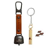 Auroraki 熊鈴 熊よけ鈴 消音機能付き クマよけ笛付き 小型 熊よけグッズ 軽量 熊よけベル 登山 トレッキング ハイキング 山歩き アウトドア用