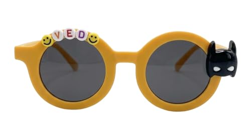 Image of PLAS ART STUDIO Customised round sunglasses Kids Sunglasses Get Kids Name on Frame For Girls & Boys. (Recommended Age 2+)