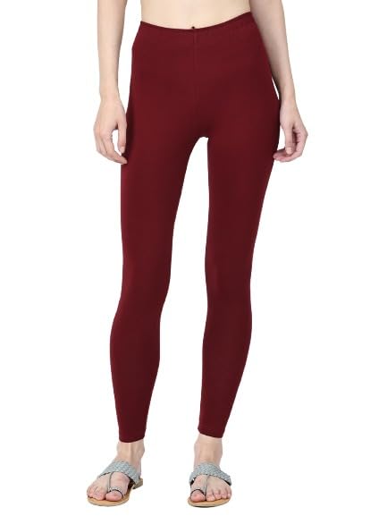 Image of Robinbosky Premium Stretchable Cotton Ankle Legging for Women | Suitable for Formal wear & Casual wear | High-End Elastic Makes The Leggings Squat Proof and Durable for Travel, Yoga, & Workout.