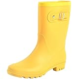 Fubotao Women's Mid Calf Rain Boots Waterproof Fashion Garden Shoes Anti-slipping Rainboots For Wome