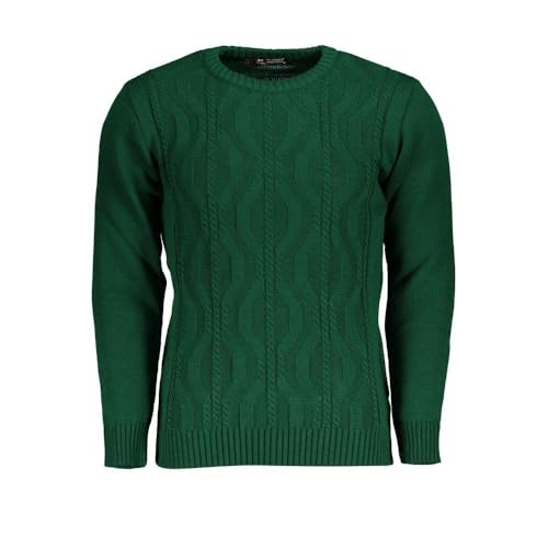 Pull torsadé homme contre le froid en maille tressée durable fabriquée en Italie