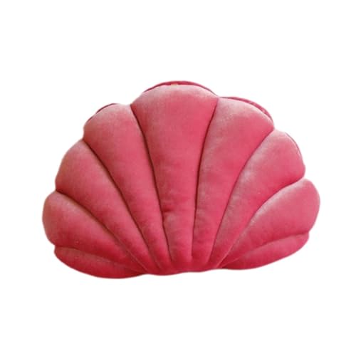 DeeRace 【2025新】シェルクッション 貝殻型 装飾用クッション ぬいぐるみ 抱き枕 昼休み枕 添い寝枕 ソファ用、アウトドア 貝殻 ベッドピロー パティオ 家具 インテリア おしゃれ プレゼント, ピンク
