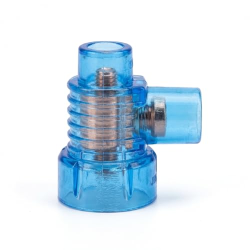 Single Screw Wire Connector Terminal Block 32A Transparent PC Electrical Cable Connector Blue 50 Pack