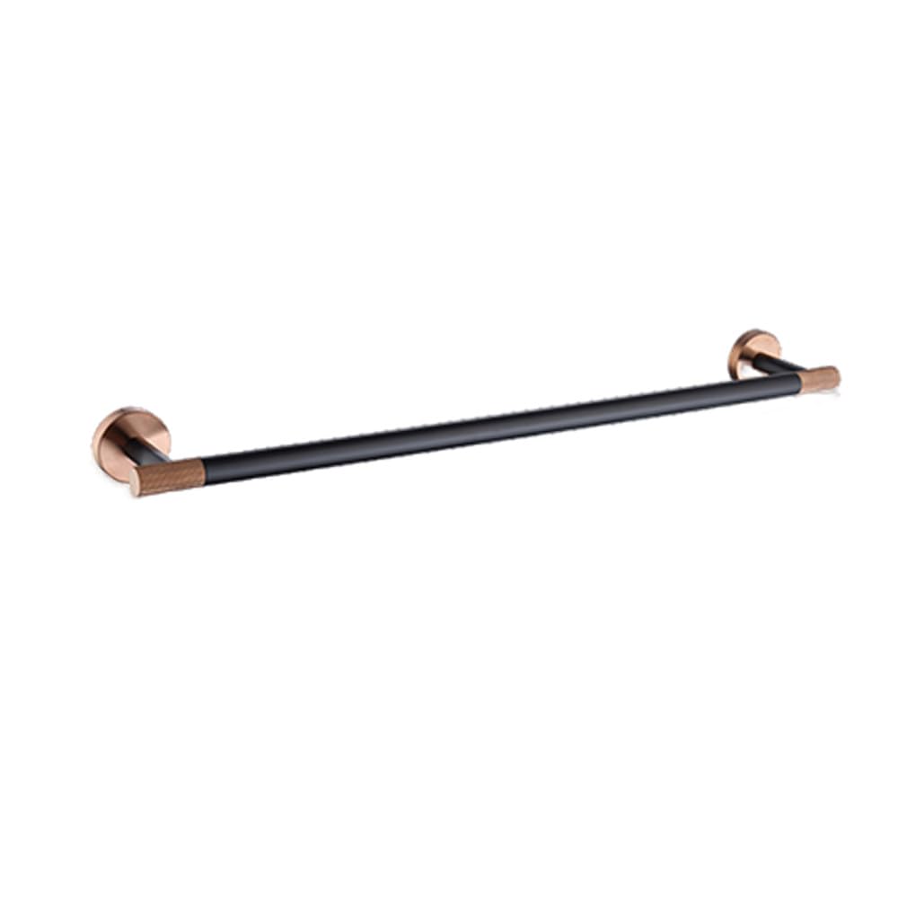 Accesorios de baño Negro Mate de Oro Rosa, Gancho para Albornoz, Soporte para Toalla de Papel, Juego de Barra de Toalla, Barra de Toalla Individual