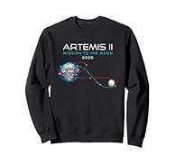 The historic route of the Artemis 2026 American rocket launch to the moon and then back. Great for men and women who love space and exploring. 8.5 oz, Classic fit, Twill-taped neck