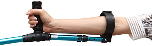 Canes Unterarmkrücken (1 Paar), leichte Armmanschettenkrücke, verstellbar, ergonomischer, bequemer Handgelenkgriff, für Männer/Frauen mit Komfortgriff