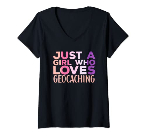 Womens Geocaching Apparel Geocacher for Women V-Neck T-Shirt