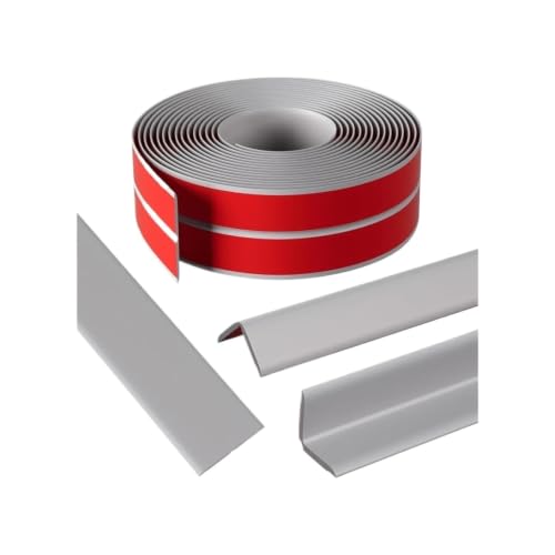 Moldura autoadhesiva gris 6cm x 3m protector de esquinas para pared y encimeras 2