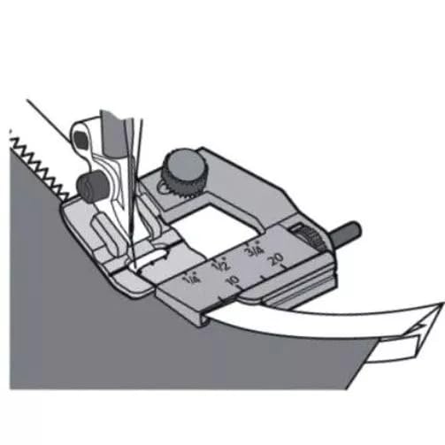 Prensatelas Ajustable para Cinta al Sesgo para Máquina Viking miniatura 4
