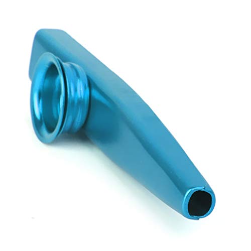 Instrumento musical Kazoo de metal retrô azul muito prático e popular, prático e profissional