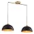 Ymlii Farmhouse Pendant Lights Kitchen Island, 2 Light Black and Gold Dome Pendant Light, Industrial Modern Kitchen Island Lighting for Dining Room, Restaurant, Cafe, Bar