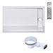 Sogood Receveur de douche blanc 80x100cm bac à douche Xetro4 rectangulaire extra plat 5cm + bonde AL02