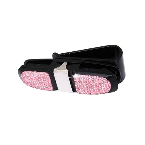 HEALLILY Glasses Car Holder Rotating Sunglasses Bracket Visor Clips Easy Release Button