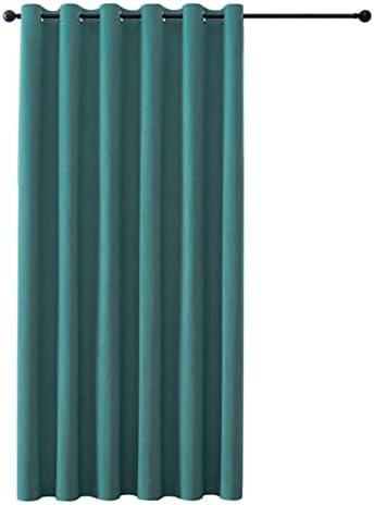 MRTREES Blackout Curtains Eyelet 100% Blackout Baby Blue Long Thermal Door Curtain 90 Drop Noise Reducing Curtains 1 Panel Linen Curtains Natural for Living Room Bedroom 90x90 Inch 228x228cm