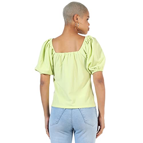 Image of Campus Sutra Women's Cotton Regular Fit Tops