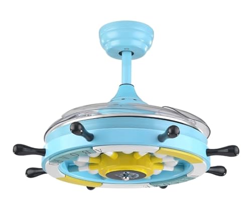 Ventilateur de plafond 3 couleurs de lumière et 6 vitesses de vent