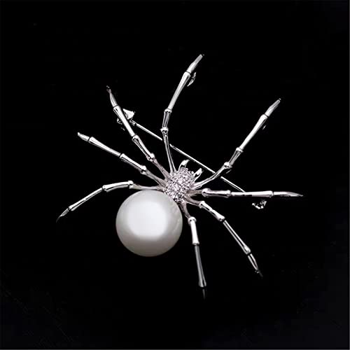Image of 2-3Pcs Punk Spider Crystal Bead Brooch Pin Set for Women Men Rock Gothic Faux PearlAnimal Backpack Scarf Shirt Bag Hat Shawl Pin Bar Party Body Halloween Jewelry Gift