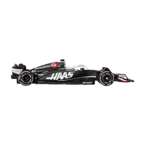 Image of Hot Wheels 1:64 Scale Premium Race Team MONEYGRAM HAAS F1 Die-Cast Formula 1 Collectible Toy Race Car with Real Riders Tires & Metal /Metal Body & Chassis (Styles May Vary)