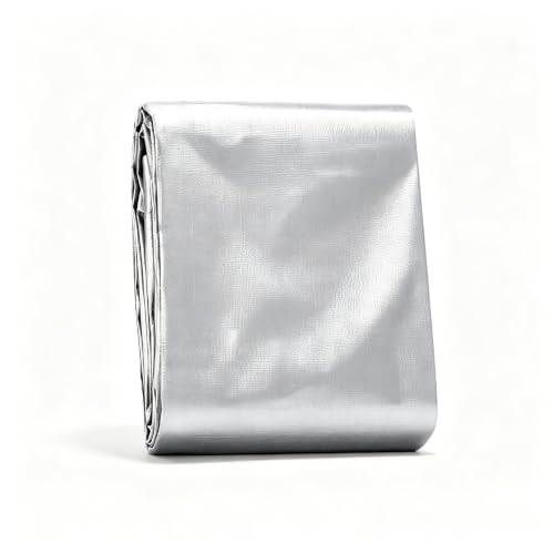 Image of 10x12 Tarp 12 Mil Tarps Heavy Duty Waterproof Silver /Brown