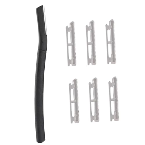 Beatifufu Gentle Facial Shaver with 6 Replacement Blades Eyebrow Razor for Women Travel-friendly Perfect Present Occasion