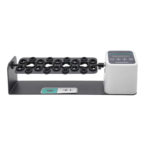 Digital Long Axis Rotating Mixer Shaker, 20-80RPM Speed Adjustable Tabletop Tube Mixer with Intelligent Operation Panel and Timer Design, Portable Rotating Mixer Shaker for Laboratories