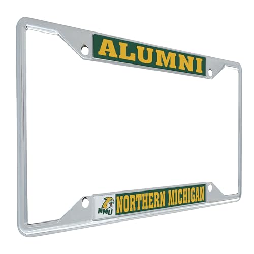 Desert Cactus Northern Michigan University License Plate Frame NMU Wildcats Metal Car Tag Holder for Front or Back of Car Officially Licensed (Alumni)