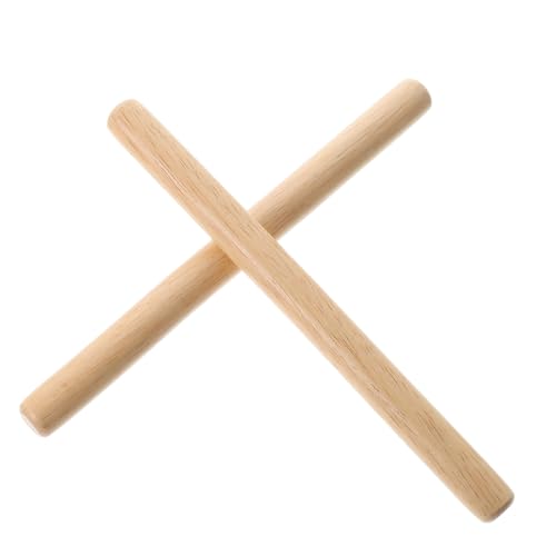 BESTonZON 2 Piezas Palos de Percusión Musicales de Madera para Educativo de Instrumentos de Ritmo Duraderos para Desarrollo Infantil