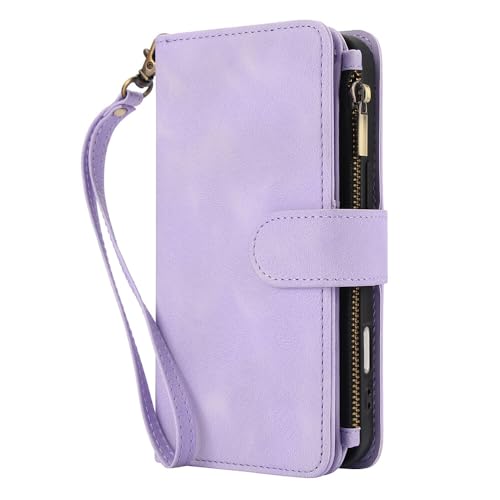 Protège-écran Samsung S24 Plus violet anti-chute avec rangement zippé sécurisé