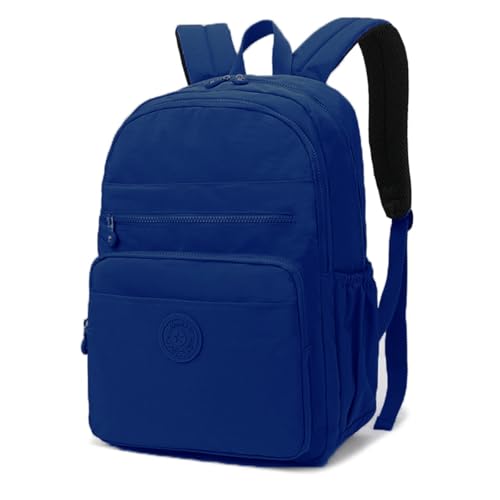 Mochila Bolsa Fofa Linda Passeio Leve Grande Moderna Feminina Estilosa Colorida Elegante Impermeável Estudante Escolar Faculdade Viagem Trabalho Treino Fashion Mochilas Para Notebook (Azul-Marinho)