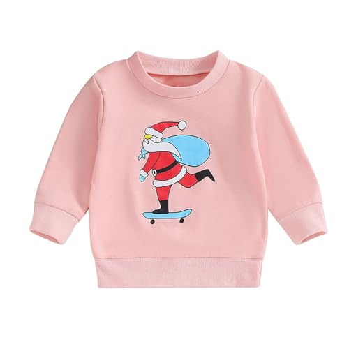 Toddler Boys Christmas Sweatshirts Long Sleeve Pullover Shirts Cute Cartoon Sweaters Xmas Tee Crewneck Sport Tops