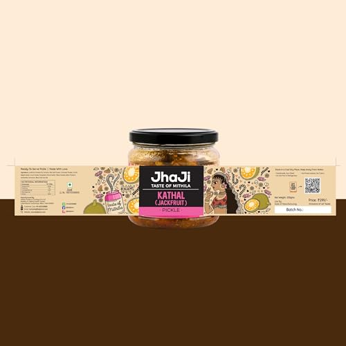 JhaJi - Taste of Mithila Store's Authentic Homemade Jackfruit Pickle, Soft, C...