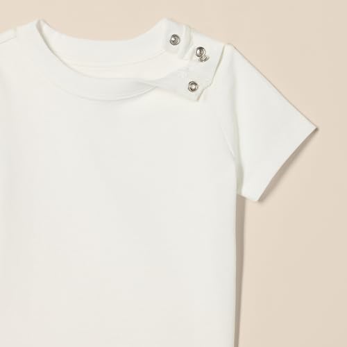 Amazon Essentials Camisetas de Manga Corta Unisex Bebés, Pack de 3, Blanco, 12 meses
